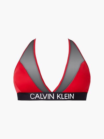 Calvin Klein Ruhák HU080964 | Calvin Klein CK Curve Plus Size Triangle Női Bikini Felső Piros